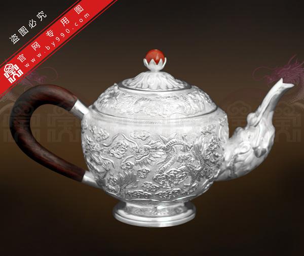 純銀九龍茶具 匠心鑄造的龍文化與茶道瑰寶